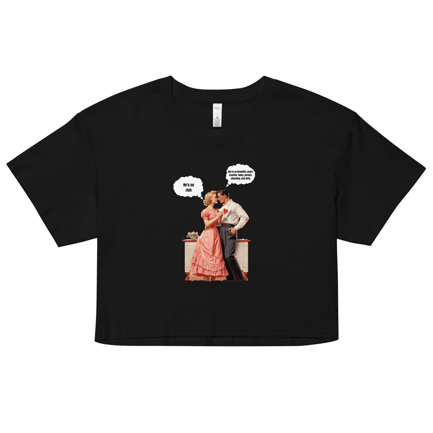 He's So Rich Cropped Tee