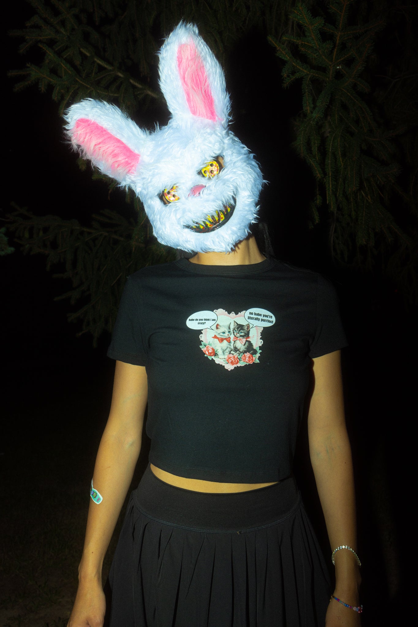 Crazy Kittens Cropped Tee